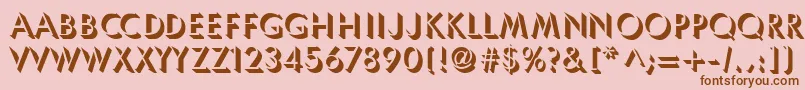 フォントUmbles – ピンクの背景に茶色のフォント