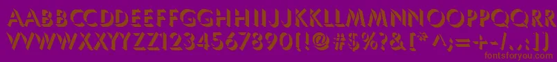 フォントUmbles – 紫色の背景に茶色のフォント