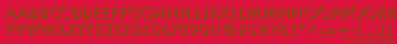 フォントUmbles – 赤い背景に茶色の文字