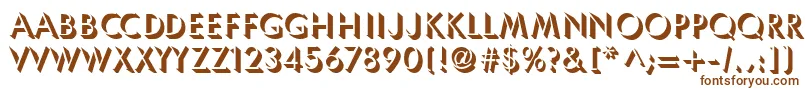 Umbles-fontti – ruskeat fontit valkoisella taustalla