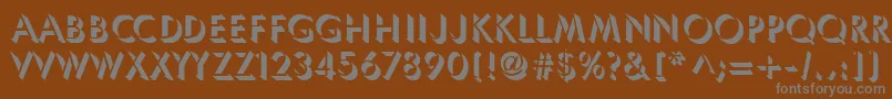 フォントUmbles – 茶色の背景に灰色の文字