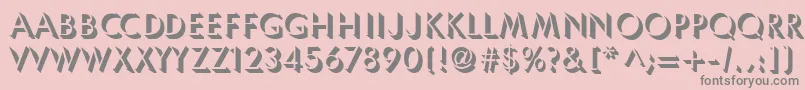 フォントUmbles – ピンクの背景に灰色の文字