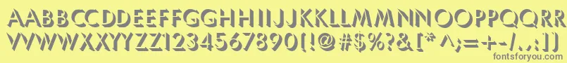 Umbles-Schriftart – Graue Schriften auf gelbem Hintergrund