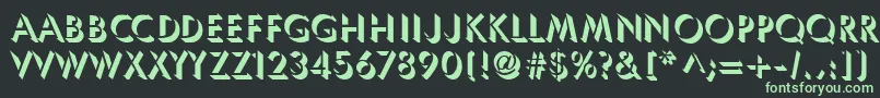フォントUmbles – 黒い背景に緑の文字