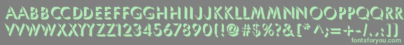 フォントUmbles – 灰色の背景に緑のフォント