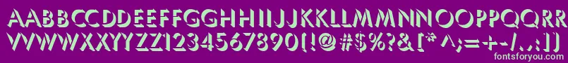 Шрифт Umbles – зелёные шрифты на фиолетовом фоне