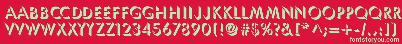 Umbles Font – Green Fonts on Red Background