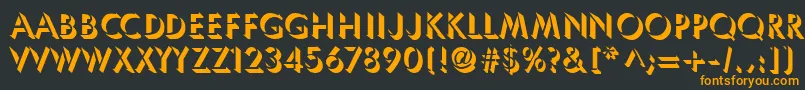 Шрифт Umbles – оранжевые шрифты на чёрном фоне