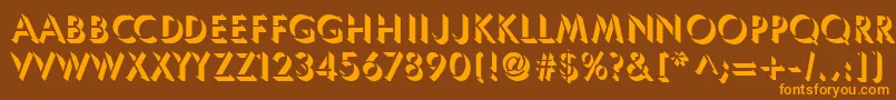 Шрифт Umbles – оранжевые шрифты на коричневом фоне