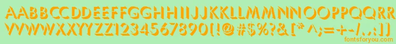 Umbles Font – Orange Fonts on Green Background