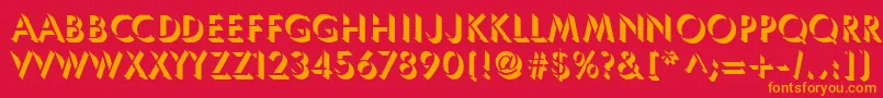 Umbles Font – Orange Fonts on Red Background