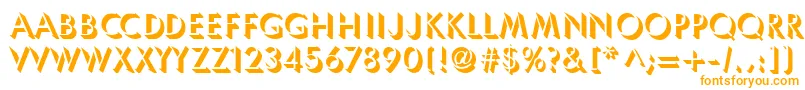 Umbles-Schriftart – Orangefarbene Schriften auf weißem Hintergrund