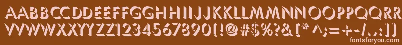 Umbles Font – Pink Fonts on Brown Background