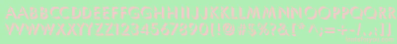 Шрифт Umbles – розовые шрифты на зелёном фоне