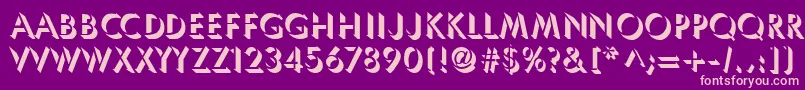 Umbles-fontti – vaaleanpunaiset fontit violetilla taustalla