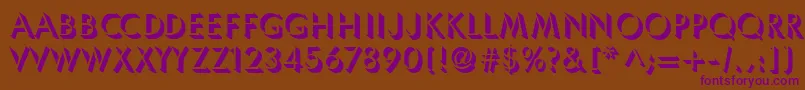 Umbles-Schriftart – Violette Schriften auf braunem Hintergrund