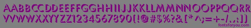 フォントUmbles – 紫色のフォント、灰色の背景