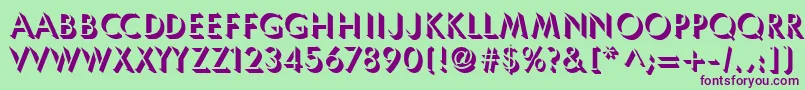 フォントUmbles – 緑の背景に紫のフォント
