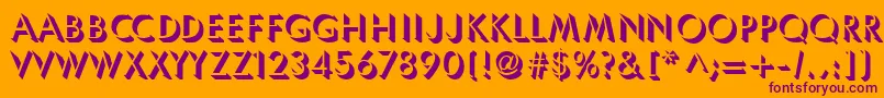 フォントUmbles – オレンジの背景に紫のフォント