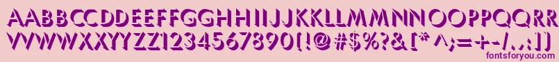 Umbles-fontti – violetit fontit vaaleanpunaisella taustalla