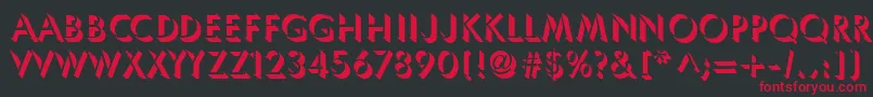 Шрифт Umbles – красные шрифты на чёрном фоне