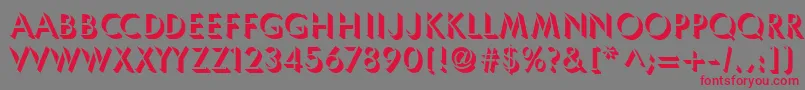 Шрифт Umbles – красные шрифты на сером фоне