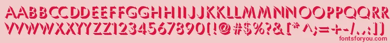 フォントUmbles – ピンクの背景に赤い文字