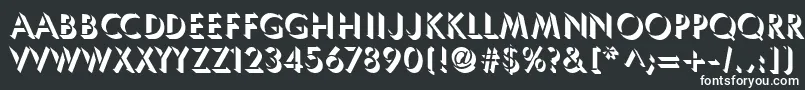 Шрифт Umbles – белые шрифты на чёрном фоне