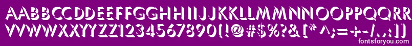 Umbles-fontti – valkoiset fontit violetilla taustalla