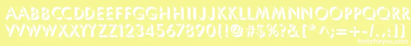 Шрифт Umbles – белые шрифты на жёлтом фоне