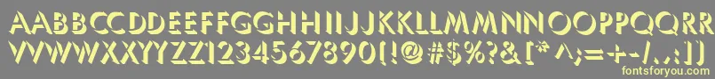 Umbles-Schriftart – Gelbe Schriften auf grauem Hintergrund