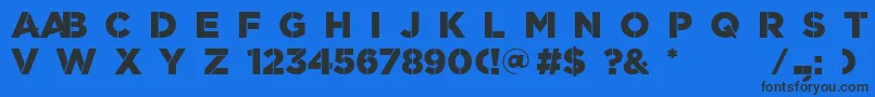 ScratchBasic Font – Black Fonts on Blue Background