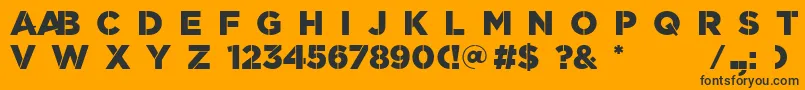 ScratchBasic Font – Black Fonts on Orange Background