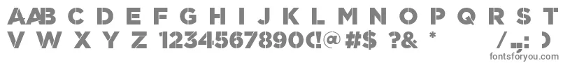 ScratchBasic-fontti – harmaat kirjasimet valkoisella taustalla
