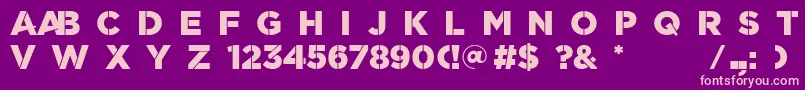 ScratchBasic Font – Pink Fonts on Purple Background