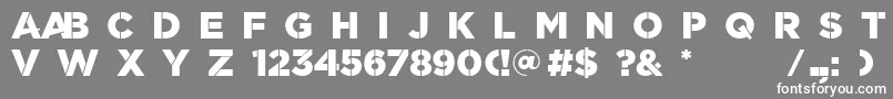 フォントScratchBasic – 灰色の背景に白い文字