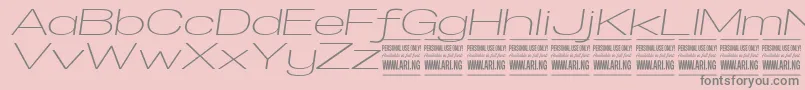 SpecifypersonalExexplightitalic Font – Gray Fonts on Pink Background