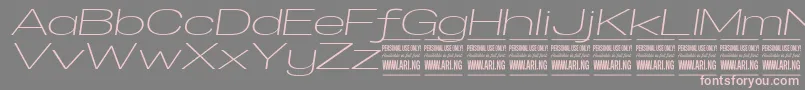 SpecifypersonalExexplightitalic Font – Pink Fonts on Gray Background