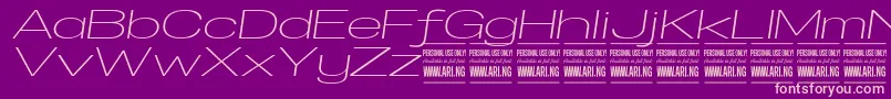 fuente SpecifypersonalExexplightitalic – Fuentes Rosadas Sobre Fondo Morado