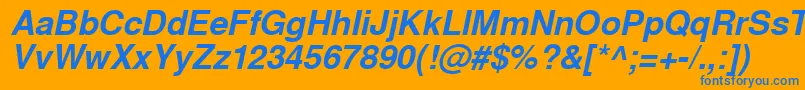 WestsanssskBolditalic Font – Blue Fonts on Orange Background