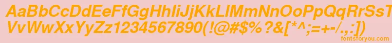 WestsanssskBolditalic Font – Orange Fonts on Pink Background