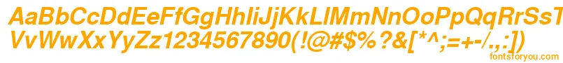 WestsanssskBolditalic Font – Orange Fonts on White Background