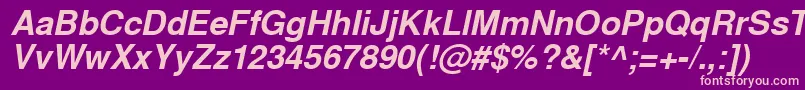WestsanssskBolditalic Font – Pink Fonts on Purple Background