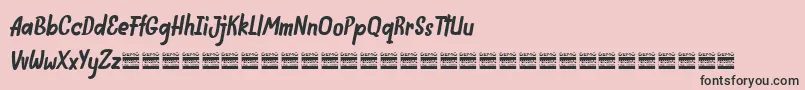 IndiefestDemo Font – Black Fonts on Pink Background