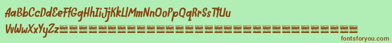 IndiefestDemo Font – Brown Fonts on Green Background