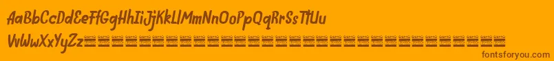 IndiefestDemo Font – Brown Fonts on Orange Background