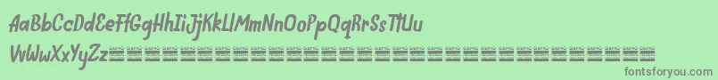 IndiefestDemo Font – Gray Fonts on Green Background