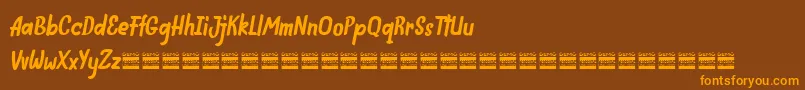 IndiefestDemo Font – Orange Fonts on Brown Background