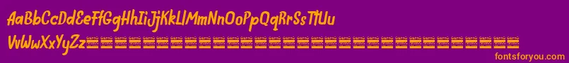 IndiefestDemo Font – Orange Fonts on Purple Background