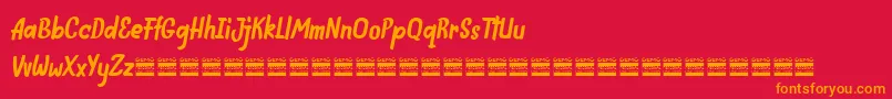 IndiefestDemo Font – Orange Fonts on Red Background